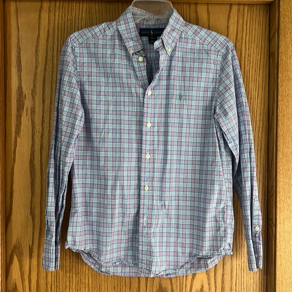 Ralph Lauren long sleeve button down EUC Size 14-16